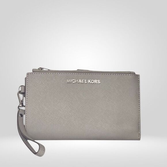 Michael Kors Handbags - Michael Kors Double Zip Wallet Wristlet Ash Gray